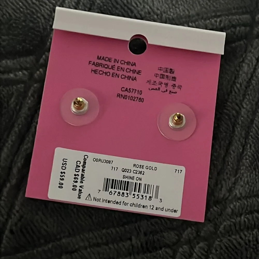 NWT Kate Spade flower cluster studs rosegold earrings F1